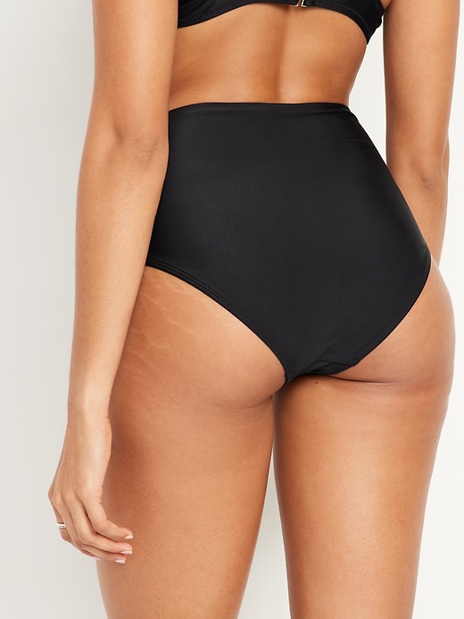 Image number 2 showing, High-Waisted French-Cut Bikini Swim Bottoms