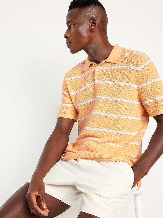 Image number 3 showing, Striped Polo Sweater