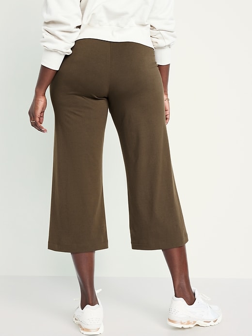 Image number 6 showing, High-Waisted Wide Leg Cropped Leggings