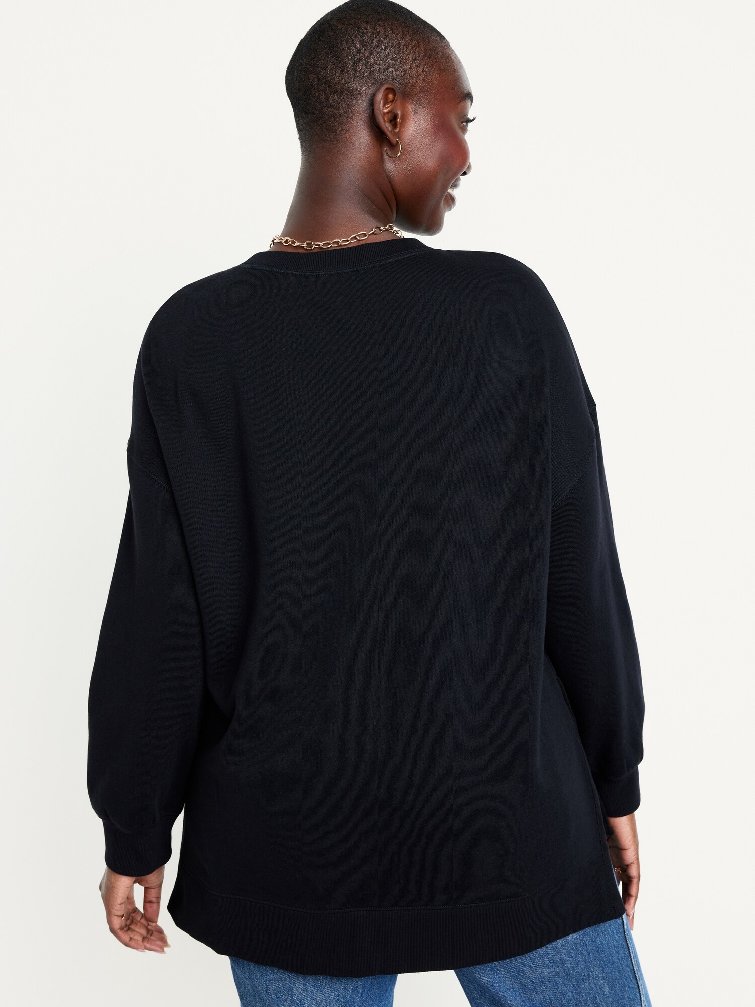 Женские толстовки Old Navy SoComfy Relaxed Tunic, цвет: Чёрный — фото 6