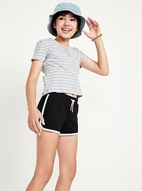 View large product image 3 of 4. Jersey-Knit Dolphin-Hem Cheer Shorts for Girls