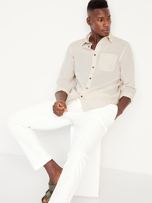 Image number 3 showing, Classic Fit Everyday Linen-Blend Shirt