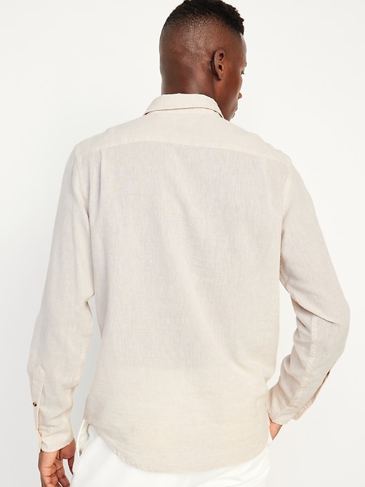 Image number 8 showing, Classic Fit Everyday Linen-Blend Shirt