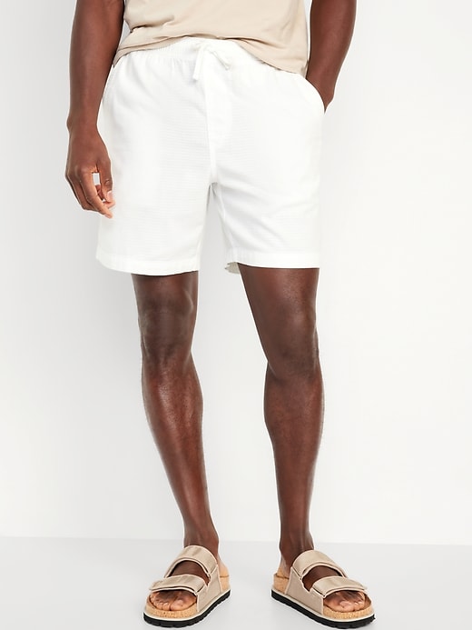 Image number 1 showing, Textured Jogger Shorts -- 7-inch inseam