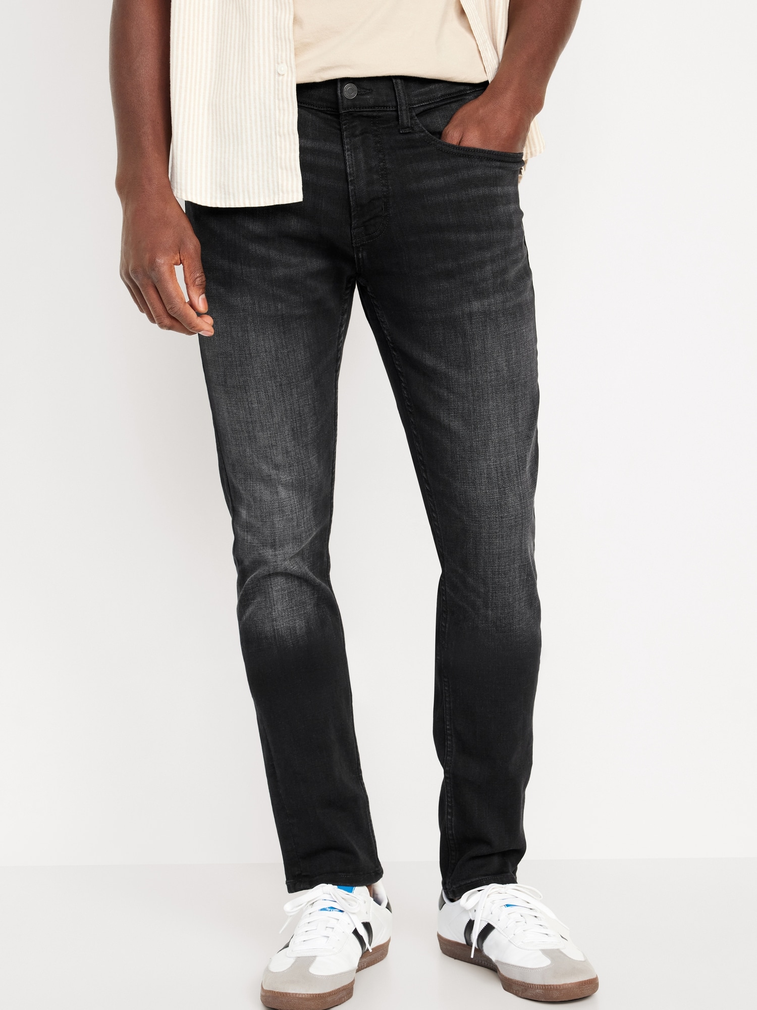 Slim-fit denim jeans black - Men