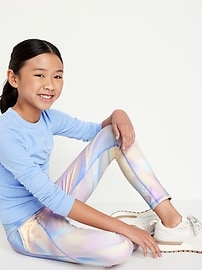 View large product image 3 of 4. High-Waisted PowerSoft 7/8 Leggings for Girls