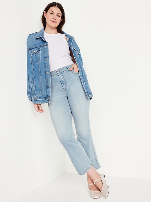 Image number 3 showing, High-Waisted 90&#39;s Crop Flare Jeans