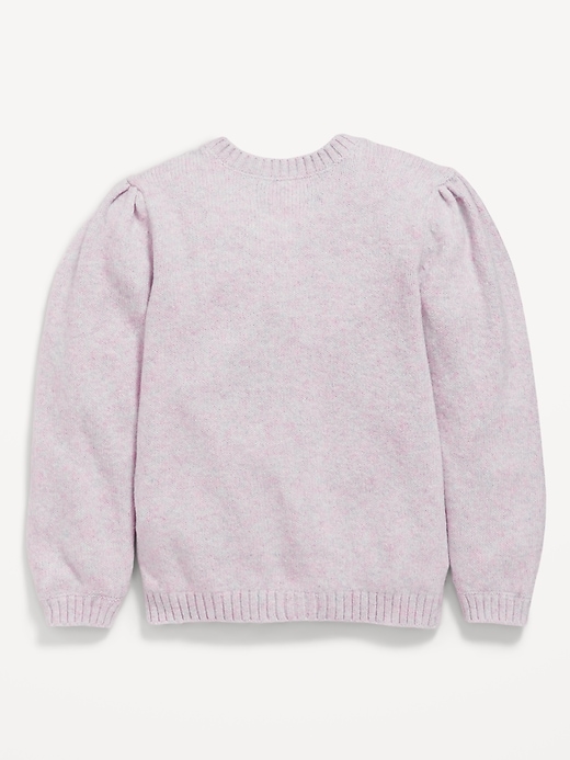 View large product image 2 of 2. Cozy Puff-Sleeve Sweater for Toddler Girls