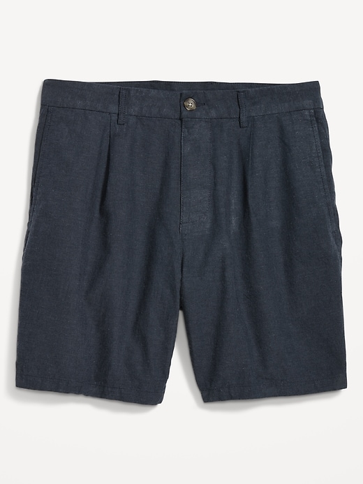 Image number 4 showing, Slim Linen-Blend Chino Shorts -- 7-inch inseam