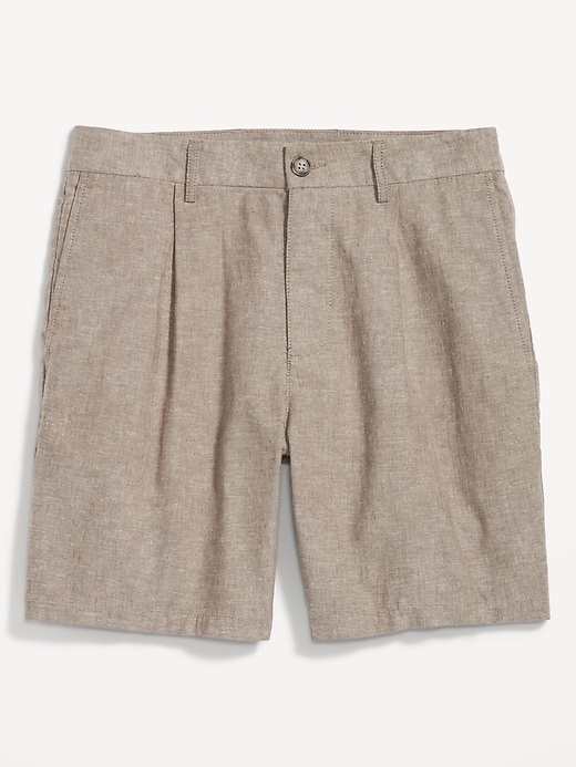 Image number 7 showing, Slim Linen-Blend Chino Shorts -- 7-inch inseam