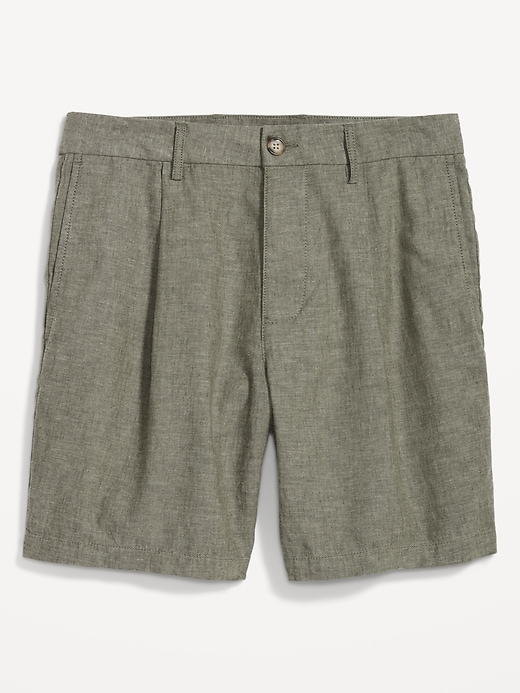 Image number 4 showing, Slim Linen-Blend Chino Shorts -- 7-inch inseam