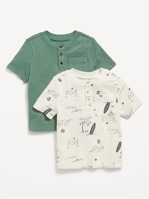 View large product image 1 of 3. Short-Sleeve Pocket Henley T-Shirt 2-Pack for Toddler Boys