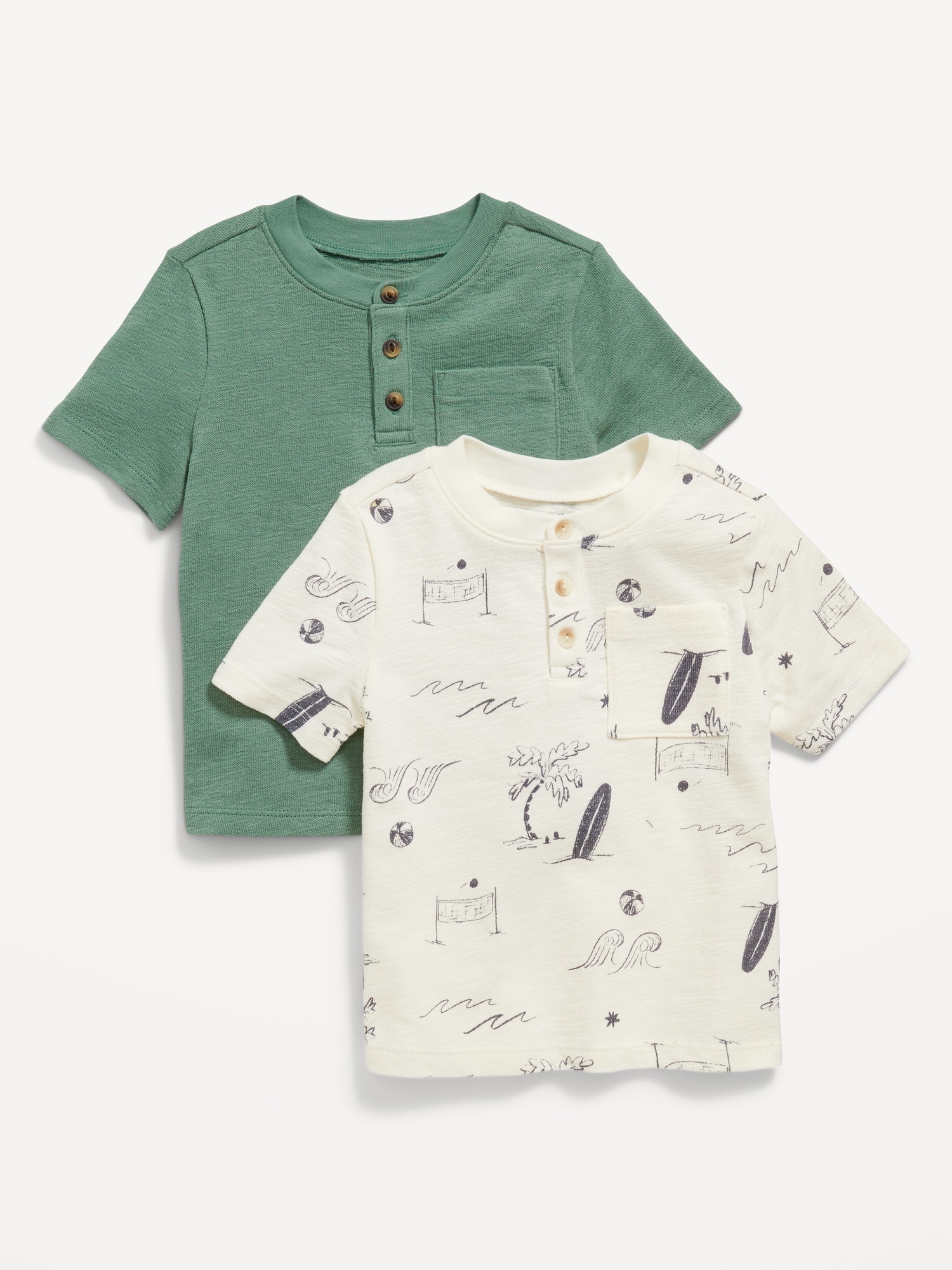 Short-Sleeve Pocket Henley T-Shirt 2-Pack for Toddler Boys