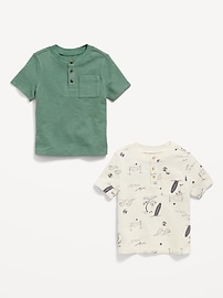 View large product image 3 of 3. Short-Sleeve Pocket Henley T-Shirt 2-Pack for Toddler Boys