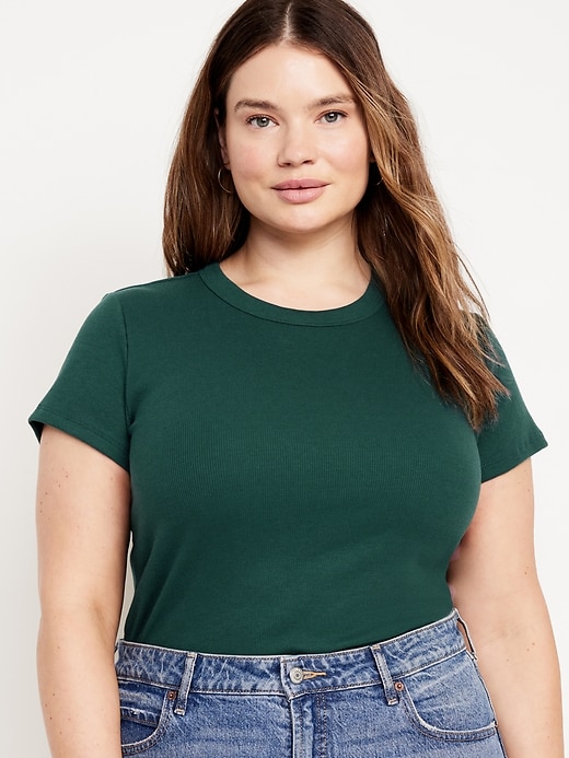 Snug Cropped T-Shirt for Women Navy Old 