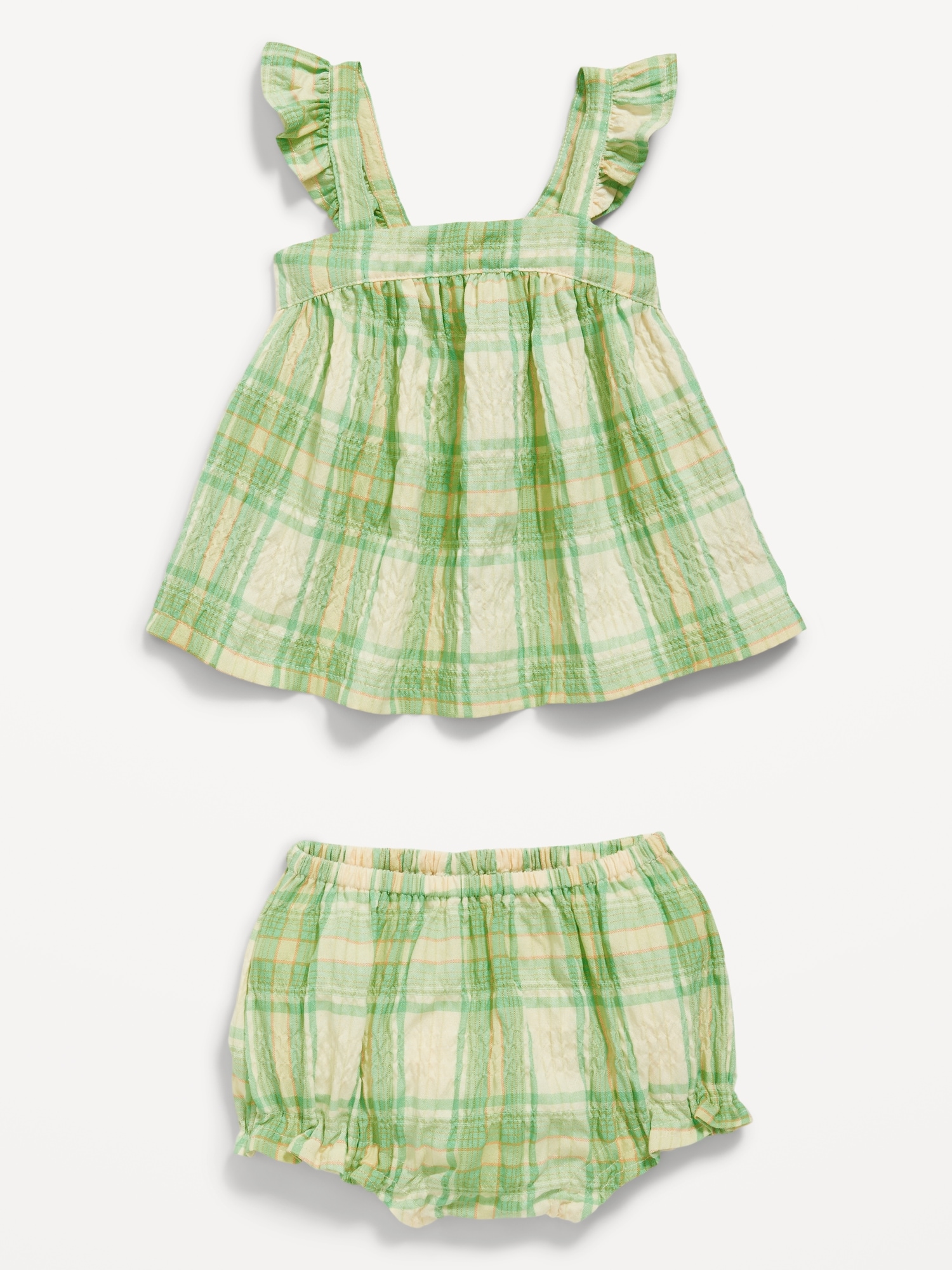 Sleeveless Plaid Top & Bloomer Shorts Set for Baby | Old Navy