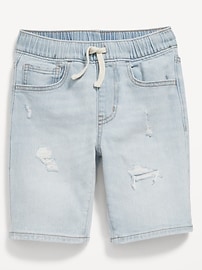 View large product image 4 of 5. 360° Stretch Pull-On Jean Shorts for Boys (At Knee)