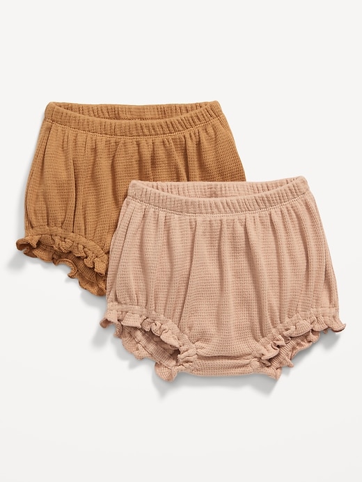 View large product image 1 of 1. 2-Pack Waffle-Knit Bloomer Shorts for Baby