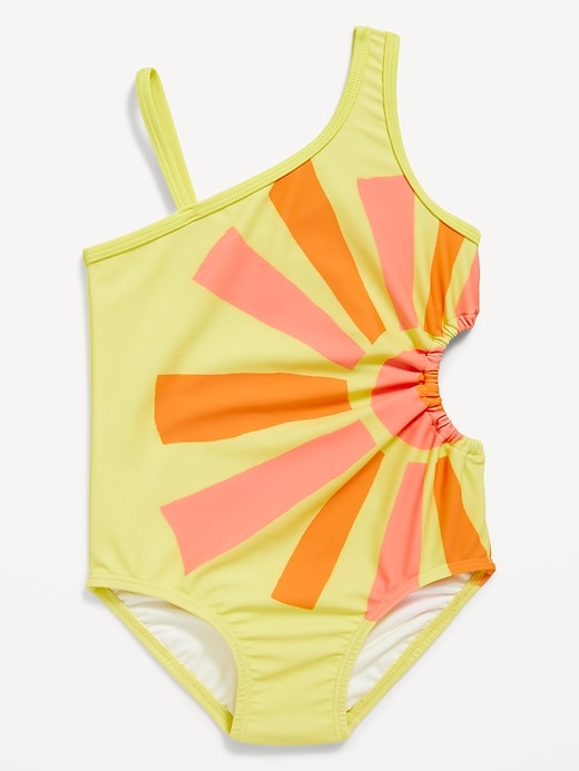 View large product image 1 of 1. Side Cutout One-Piece Swimsuit for Toddler Girls