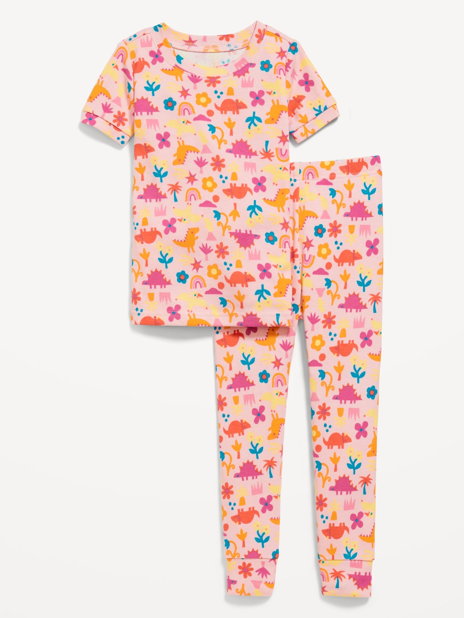 Organic Kids' Snug-Fit Print Pajamas Set