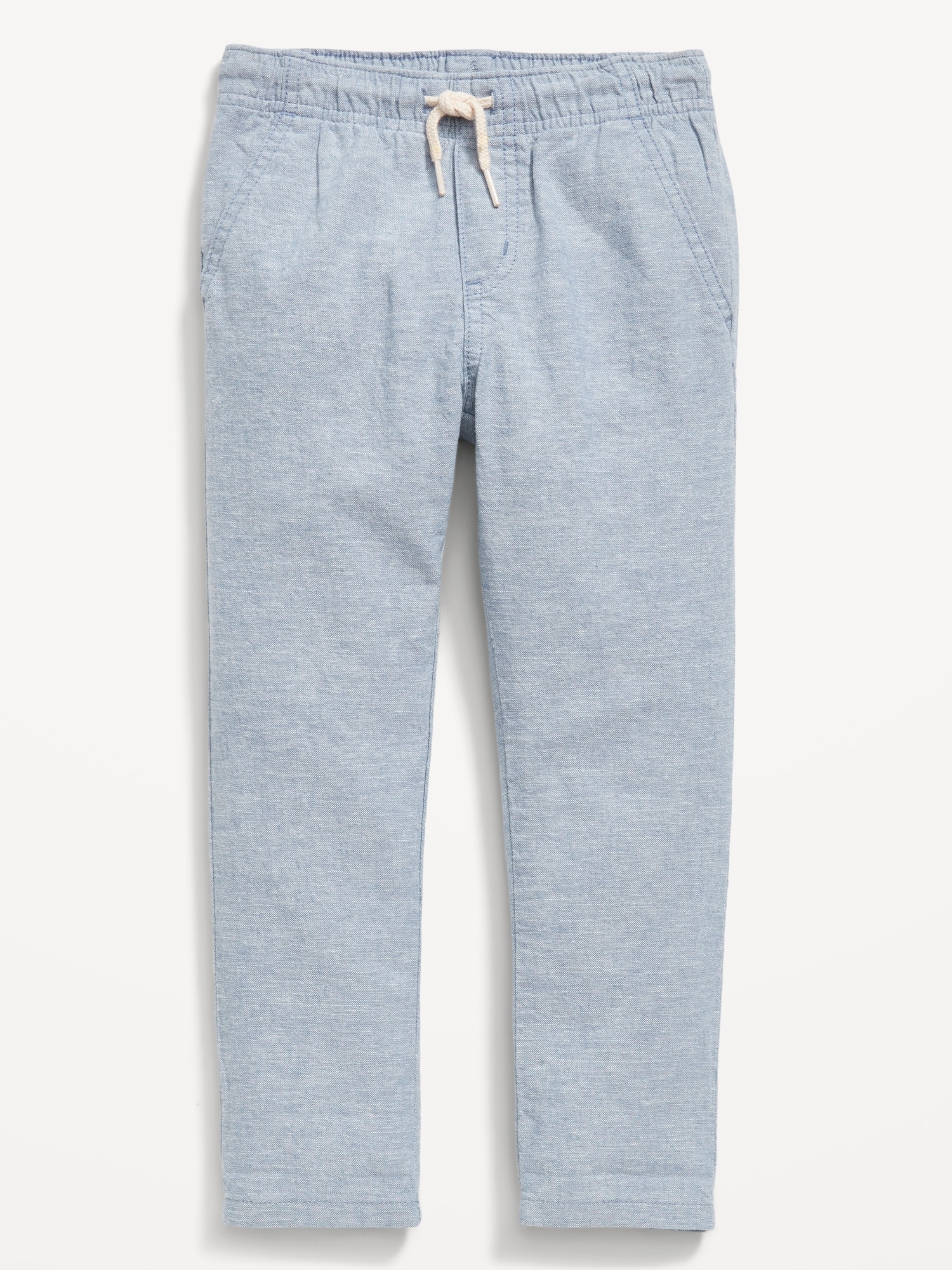 Loose Pull-On Linen-Blend Pants for Toddler Boys