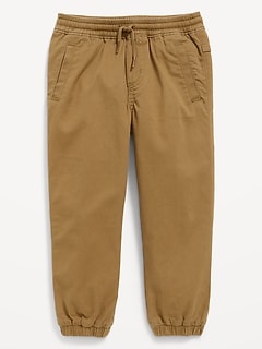 Functional-Drawstring Jogger Pants for Toddler Boys