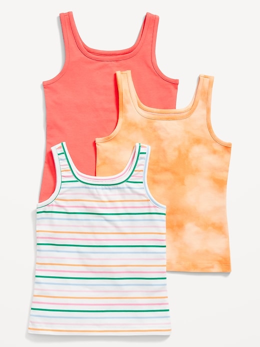 View large product image 1 of 2. Square-Neck Tank Top 3-Pack for Girls