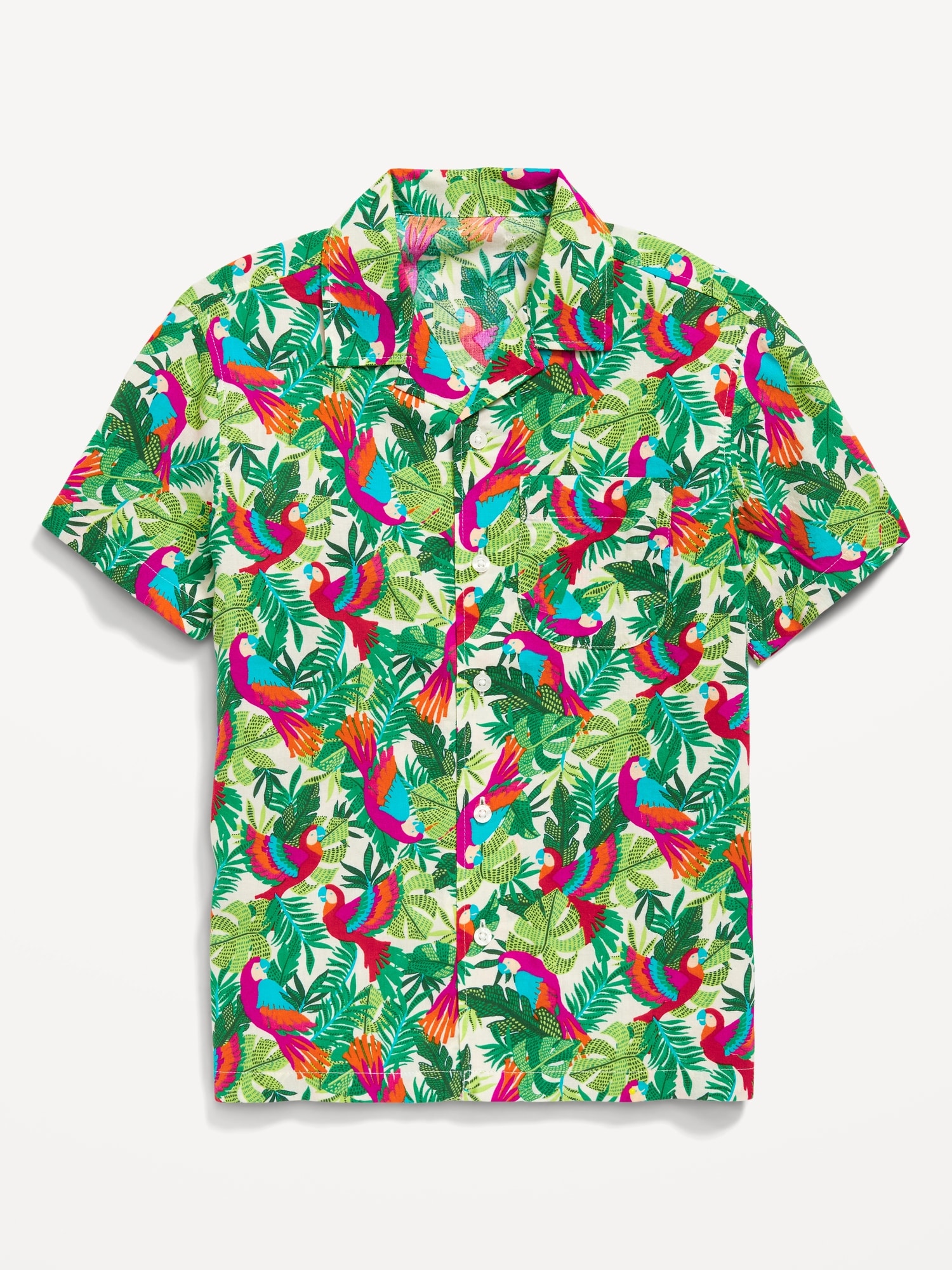 Short-Sleeve Printed Camp Shirt for Boys