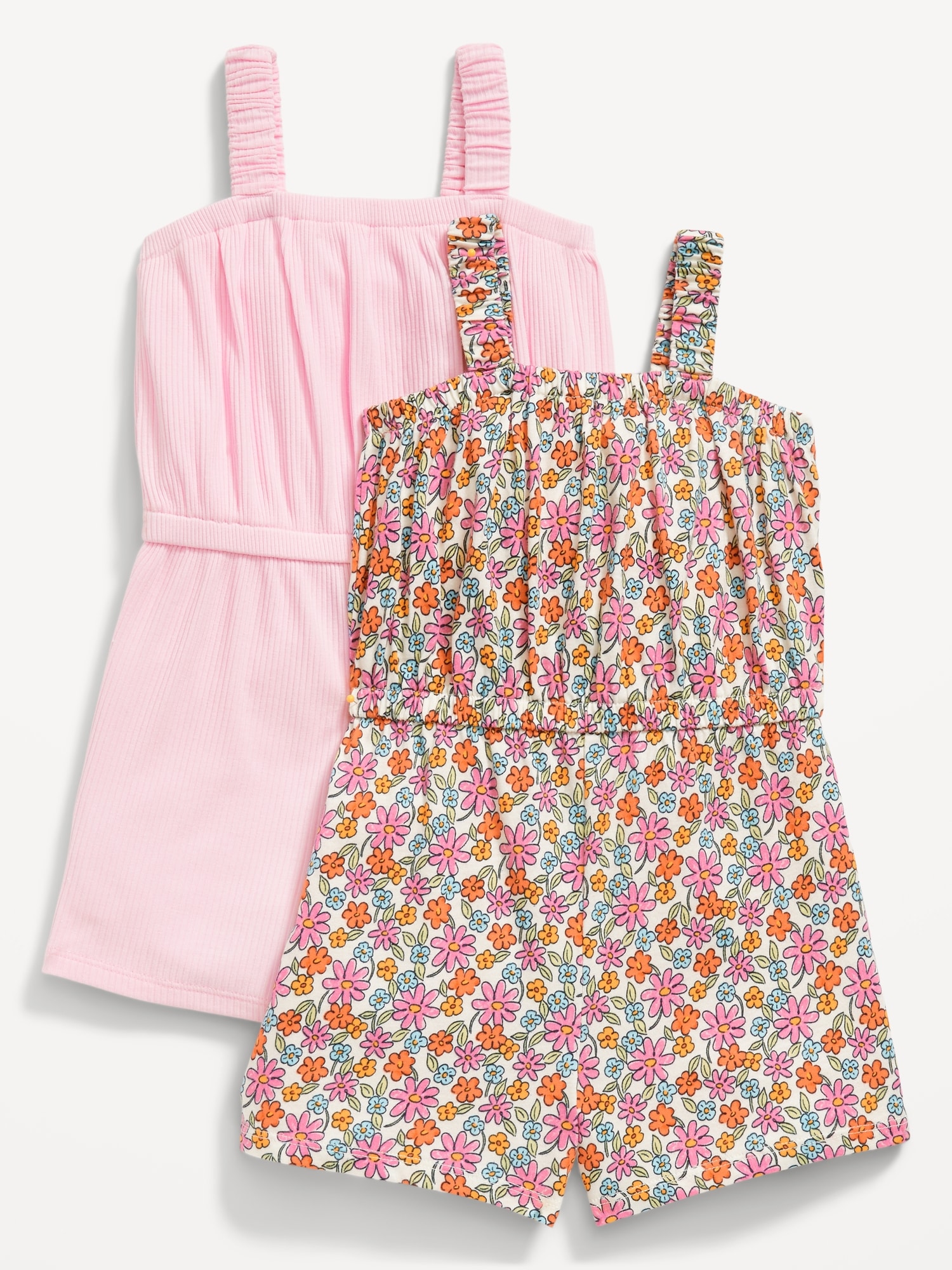 Sleeveless Rib-Knit Romper 2-Pack for Toddler Girls Hot Deal