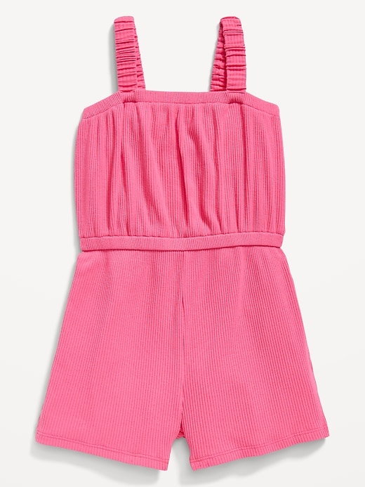 View large product image 1 of 1. Sleeveless Rib-Knit Romper for Toddler Girls
