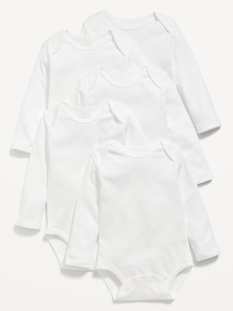 Unisex Bodysuit 5-Pack for Baby - Calla Lily White