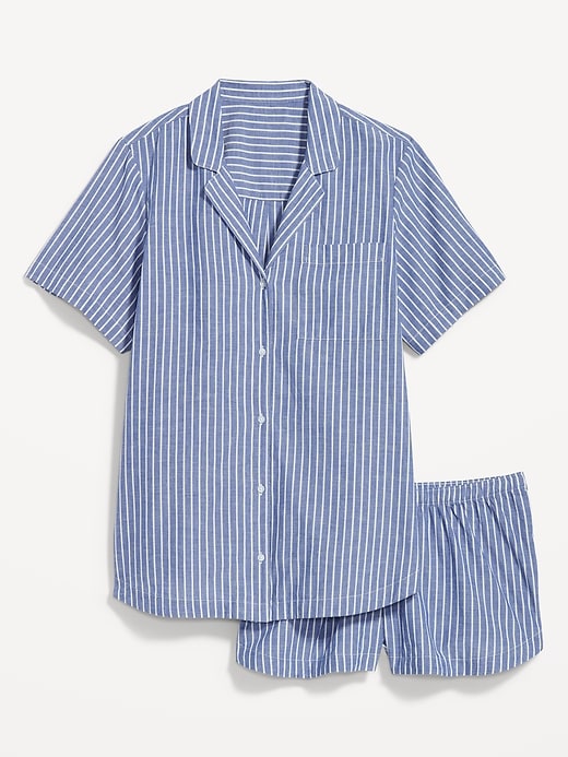 Image number 5 showing, Maternity Poplin Pajama Set