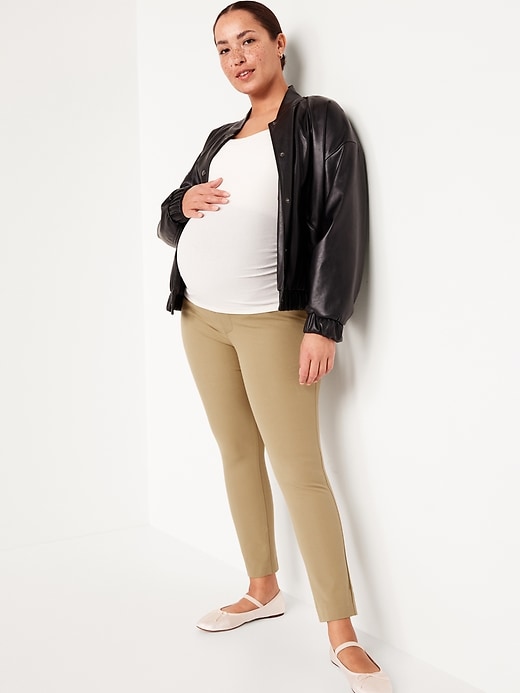 Image number 3 showing, Maternity Full-Panel Pixie Ankle Pants