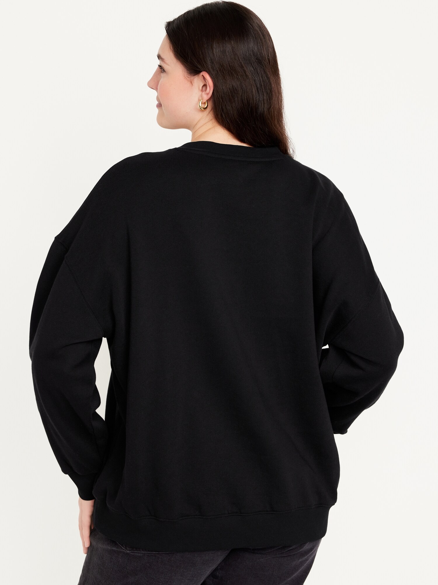 Женские толстовки Old Navy SoComfy Oversized Graphic, цвет: Чёрный — фото 6