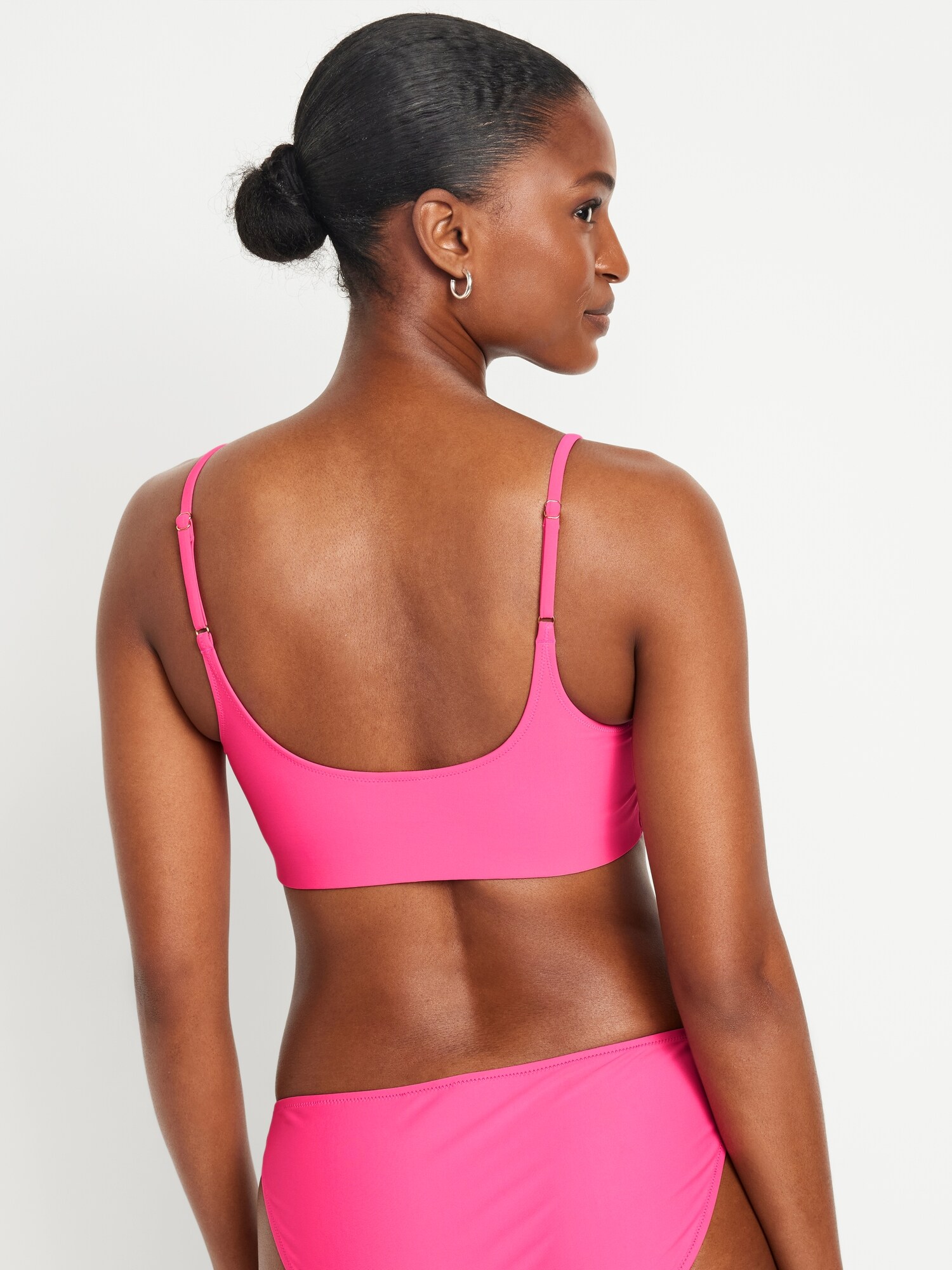 Hot pink scoop 2025 neck bikini