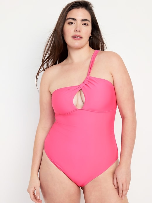 Image number 5 showing, One-Shoulder Cutout Swimsuit