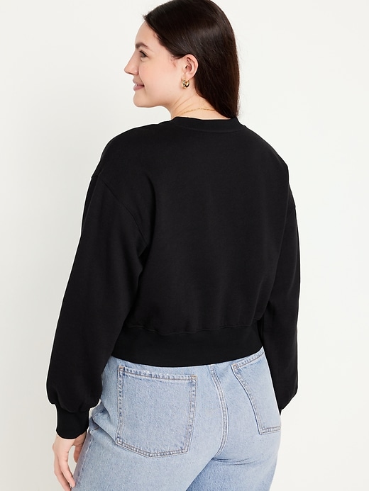 Image number 6 showing, Drop-Shoulder Crop Sweatshirt