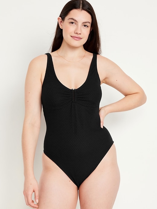 Image number 5 showing, Crochet One-Piece Swimsuit