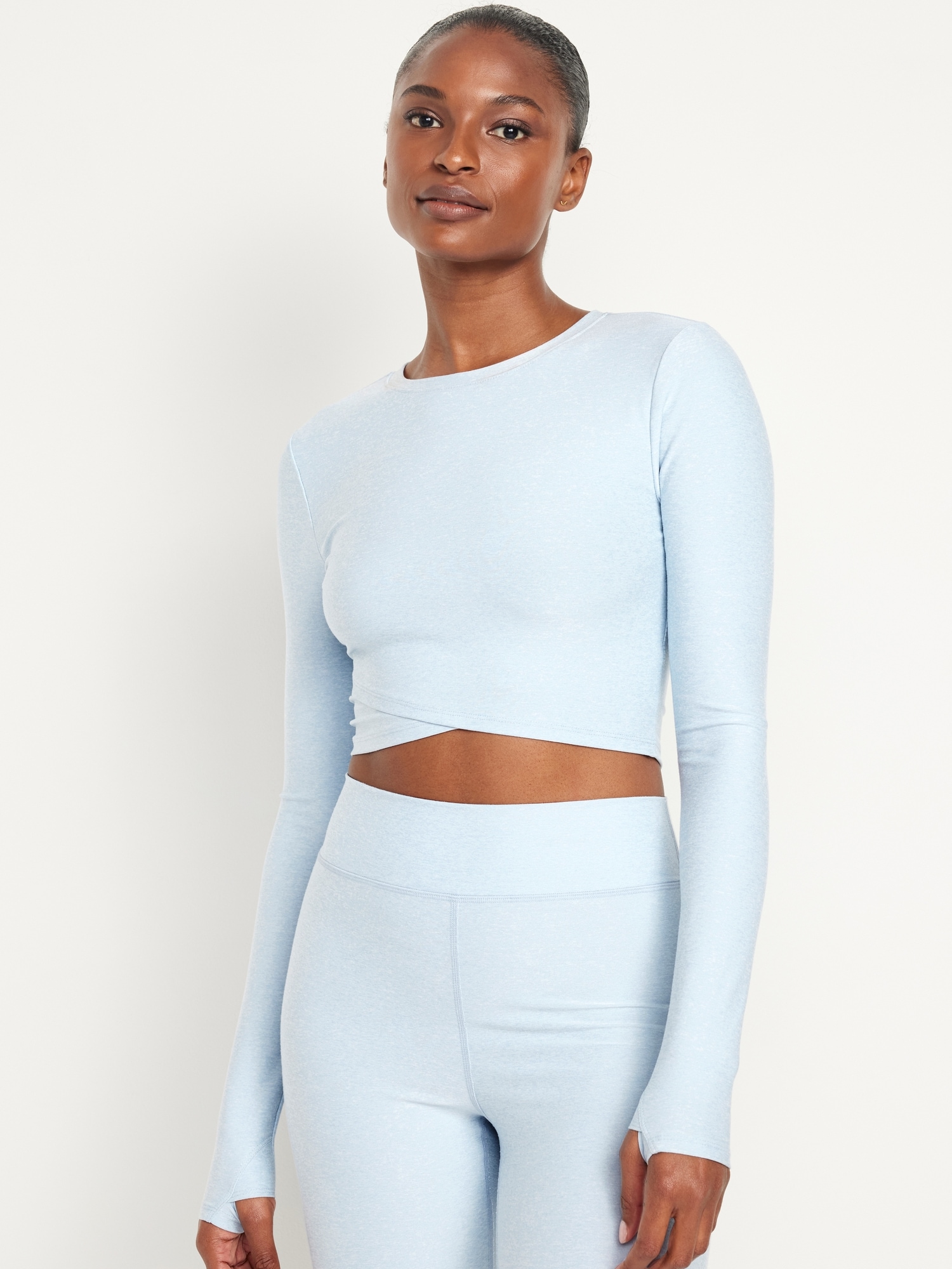 Cloud+ Ultra-Crop Wrap-Front Top | Old Navy