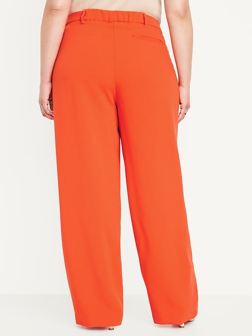 Image number 8 showing, Extra High-Waisted Pleated Taylor Trouser Wide-Leg Pants