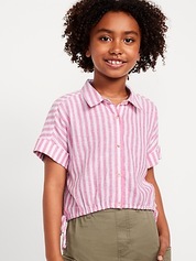 Las mejores ofertas en Manga corta Amarillo Old Navy Girls Tops, camisas y  camisetas para Niñas