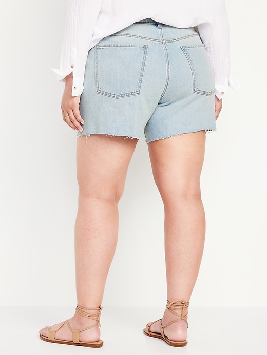 Image number 8 showing, Mid-Rise Boyfriend Cut-Off Jean Shorts -- 5-inch inseam