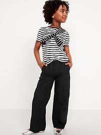 View large product image 3 of 4. Baggy Wide-Leg Cargo Pants for Girls