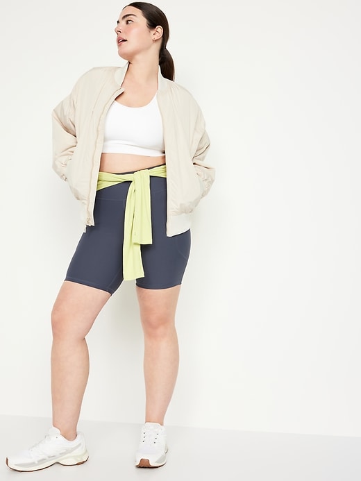 Image number 3 showing, High-Waisted PowerSoft Biker Shorts -- 8-inch inseam