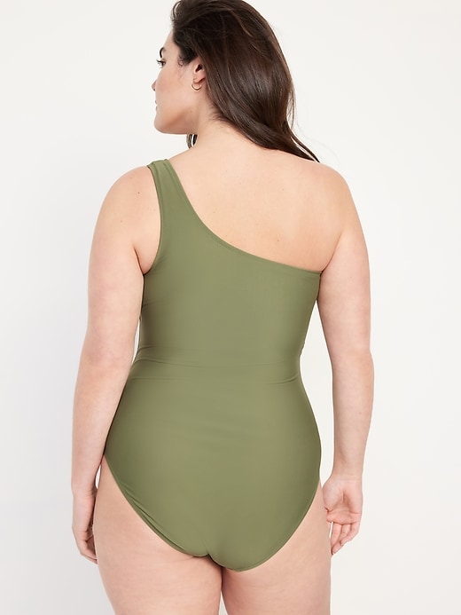 Image number 6 showing, Twist-Front One-Shoulder Swimsuit