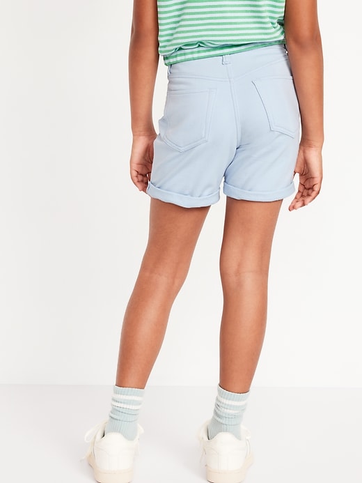 View large product image 2 of 4. French Terry Rolled-Cuff Midi Shorts for Girls