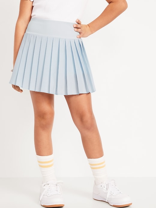 View large product image 1 of 4. High-Waisted Pleated Performance Skort for Girls
