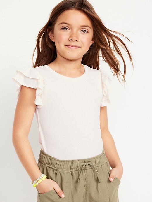 Double-Ruffle Short-Sleeve Top for Girls | Old Navy