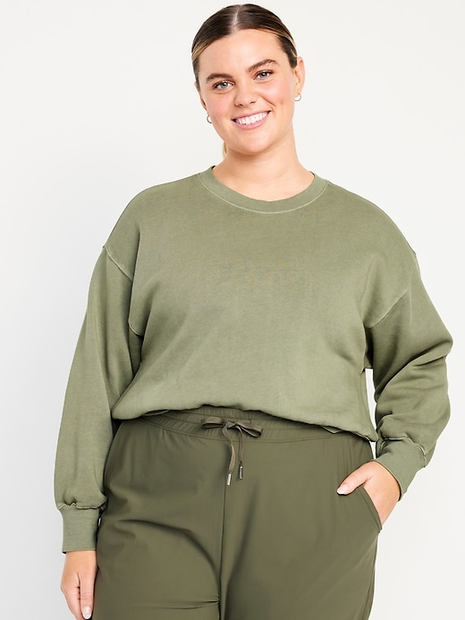 Women's Cropped Sweatshirt Crew Neck Long Sleeve Drop Shoulder Pullover  Tops Lightweight Casual Loose Cropped T-Shirts : : Clothing, Shoes  