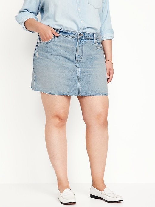 Image number 7 showing, Mid-Rise OG Straight Cut-Off Jean Mini Skirt